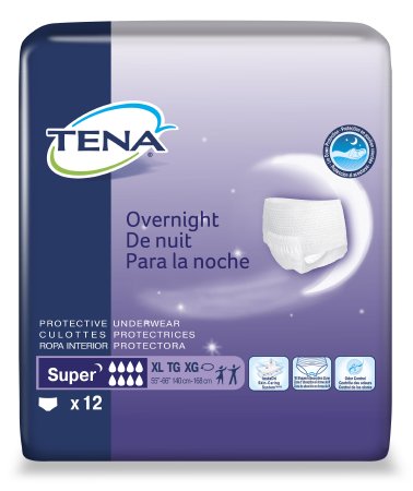 Adult Absorbent Underwear Tena¬ Pull On X-Large Disp. Heavy Absorbency BG of 12