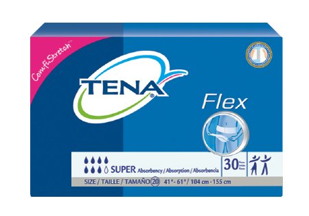 Adult Incontinent Belted Undergarment TENA¬ Flex» Super Pull On Size 20 Disposable Heavy Absorbency PK of 30