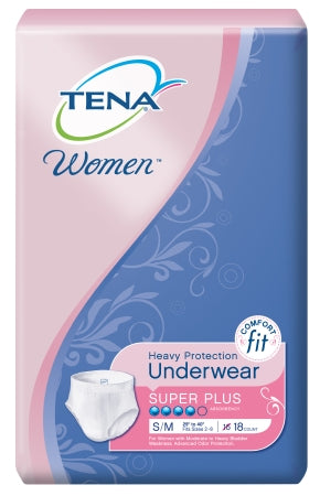Tena Incontinence Underwear for Women, Super Plus Absorbency, Small/Medium  72 count
